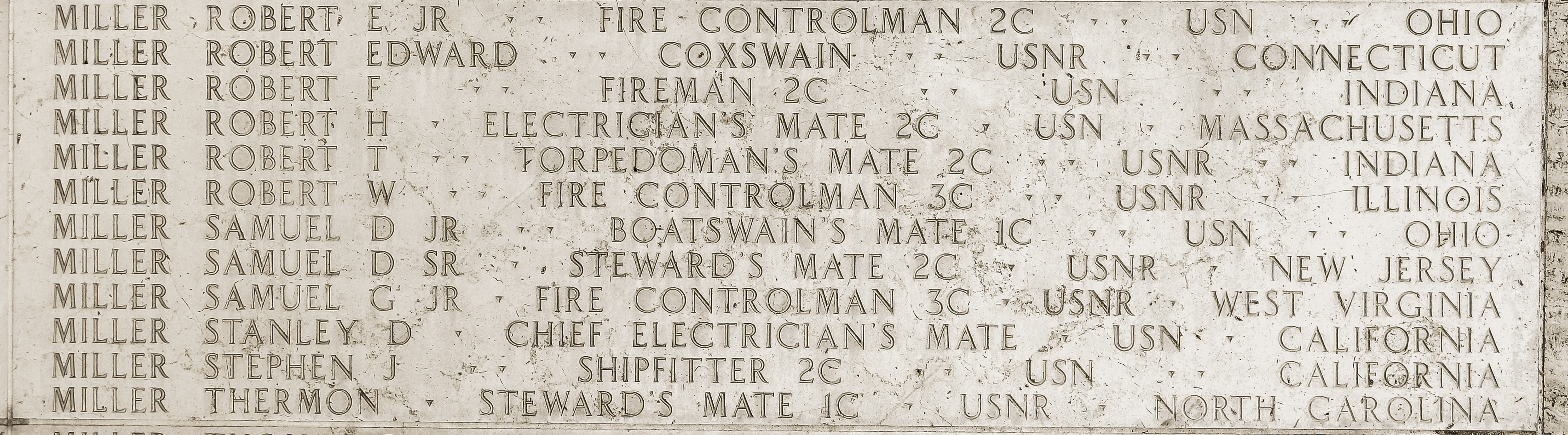 Robert W. Miller, Fire Controlman Third Class